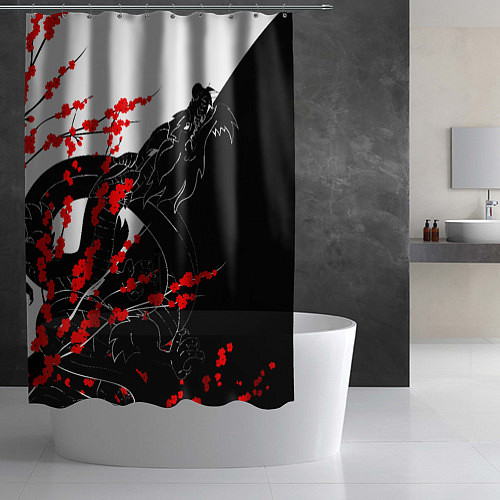 Шторка для ванной Tokyo Dragon / 3D-принт – фото 2