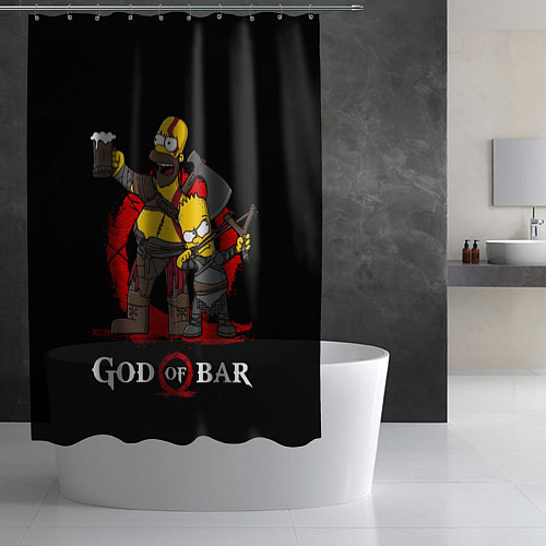 Шторка для ванной Bar of war / 3D-принт – фото 2