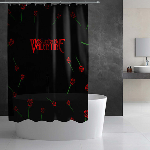 Шторка для ванной Bullet for my valentine rose album / 3D-принт – фото 2