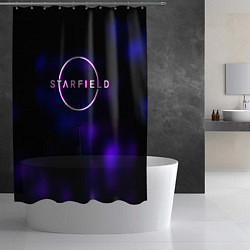 Шторка для душа Starfield тёмное небо из игры, цвет: 3D-принт — фото 2