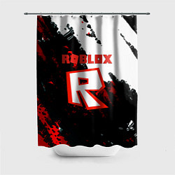 Шторка для душа Roblox logo краски мобайл гейм, цвет: 3D-принт