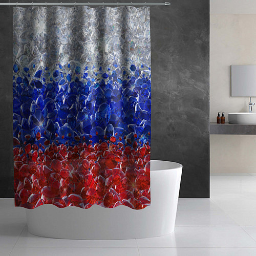 Шторка для ванной Российские драгоценные камни / 3D-принт – фото 2