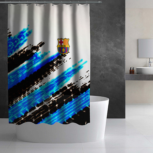 Шторка для ванной Barcelona fc club / 3D-принт – фото 2