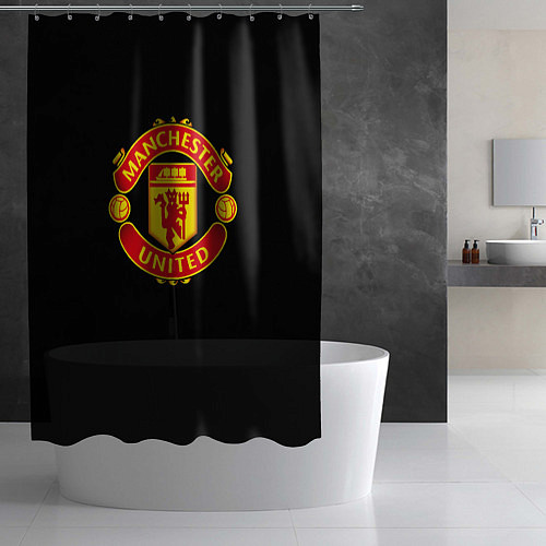 Шторка для ванной Manchester United fc club / 3D-принт – фото 2