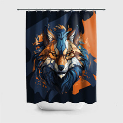 Шторка для душа Мудрый волк, цвет: 3D-принт