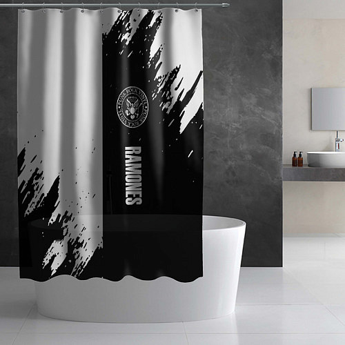 Шторка для ванной Ramones краски абстракция / 3D-принт – фото 2