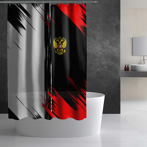 Шторка для ванной Россия герб краски текстура / 3D-принт – фото 2