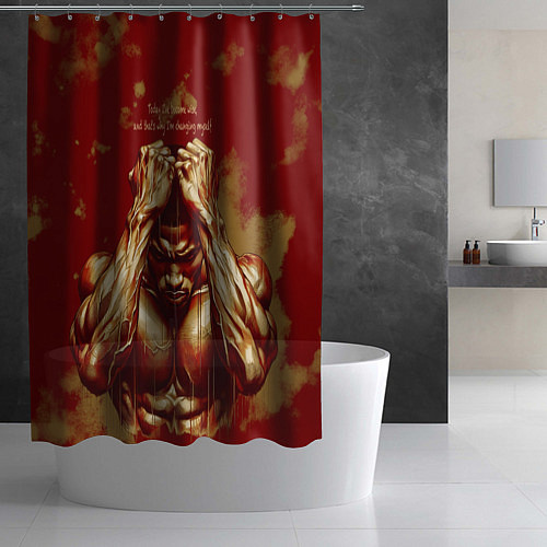 Шторка для ванной Спортивный мулат / 3D-принт – фото 2