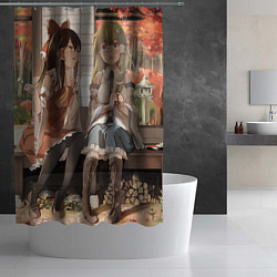 Шторка для душа Touhou Project Рейму Санаэ, цвет: 3D-принт — фото 2