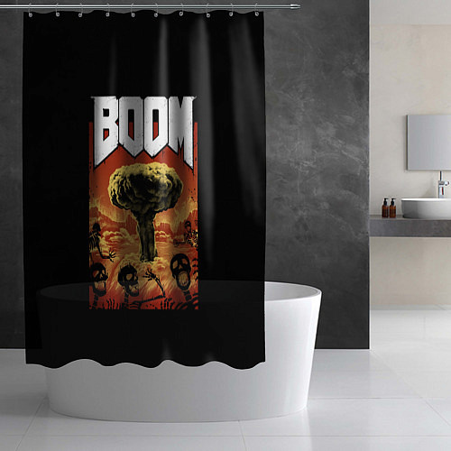 Шторка для ванной Boom - Doom / 3D-принт – фото 2