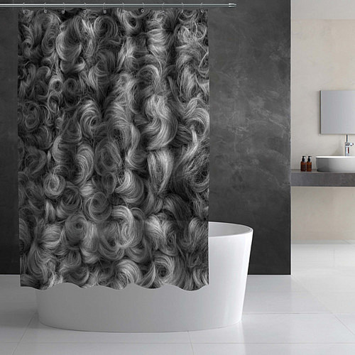 Шторка для ванной Кудрявая шерсть баранов / 3D-принт – фото 2