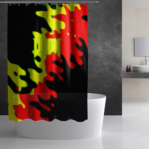 Шторка для ванной Doom mars abstract / 3D-принт – фото 2
