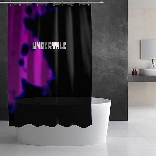 Шторка для ванной Undertale neon splash / 3D-принт – фото 2