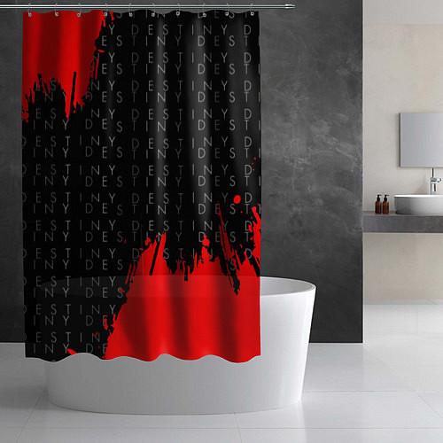 Шторка для ванной Дестини паттерн шутер краски / 3D-принт – фото 2