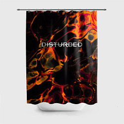 Шторка для душа Disturbed red lava, цвет: 3D-принт