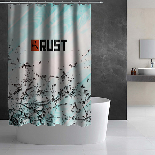 Шторка для ванной Rust game текстура / 3D-принт – фото 2
