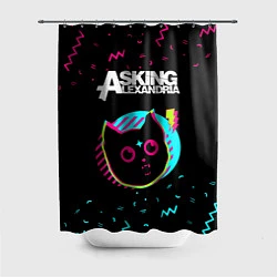Шторка для душа Asking Alexandria - rock star cat, цвет: 3D-принт