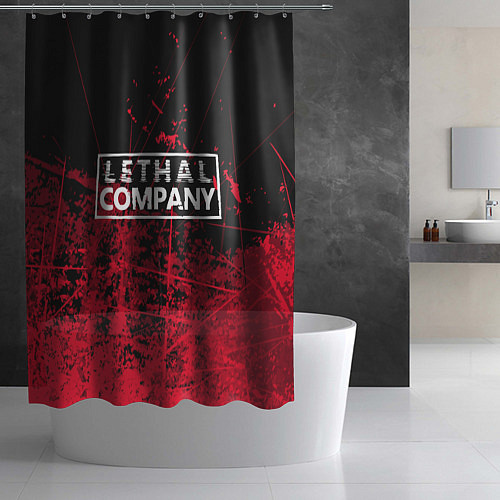 Шторка для ванной Lethal company red / 3D-принт – фото 2