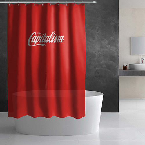 Шторка для ванной Enjoy capitalism / 3D-принт – фото 2