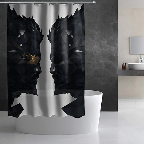 Шторка для ванной Адам Дженсен в отражении deus ex / 3D-принт – фото 2