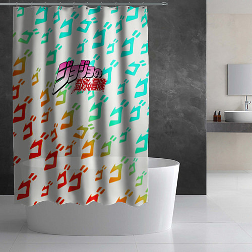 Шторка для ванной JoJo Bizarre pattern / 3D-принт – фото 2