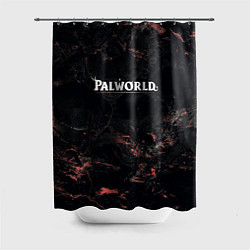 Шторка для душа Palworld dark logo, цвет: 3D-принт