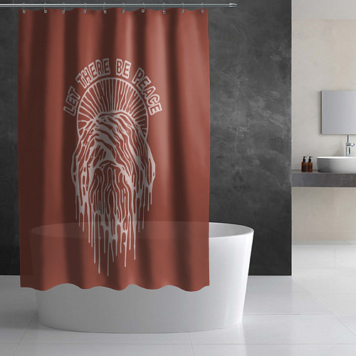 Шторка для ванной Абстрактные белые руки за мир / 3D-принт – фото 2