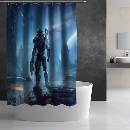 Шторка для ванной Mass Effect - ai art / 3D-принт – фото 2