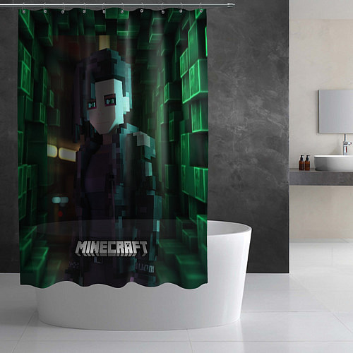 Шторка для ванной Minecraft matrix / 3D-принт – фото 2