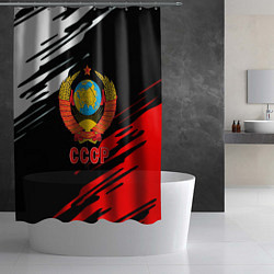 Шторка для душа СССР краски текстура, цвет: 3D-принт — фото 2