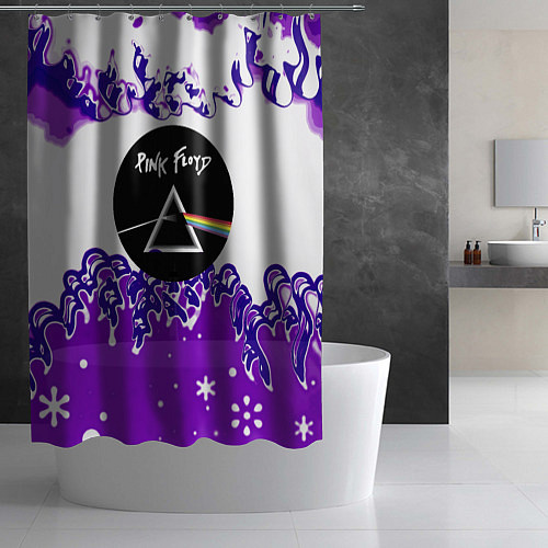 Шторка для ванной Pink floyd violet splash / 3D-принт – фото 2