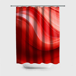 Шторка для душа Красная волна, цвет: 3D-принт