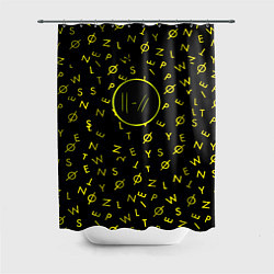 Шторка для душа Twenty one pilots pattern rock yellow, цвет: 3D-принт