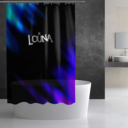 Шторка для ванной Louna neon bend / 3D-принт – фото 2
