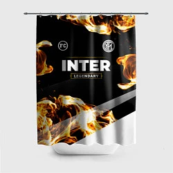 Шторка для душа Inter legendary sport fire, цвет: 3D-принт