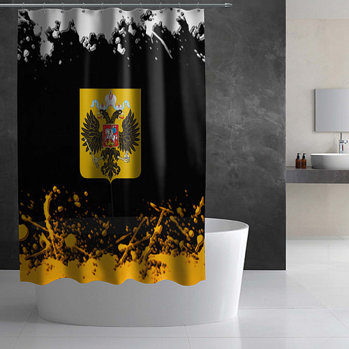 Шторка для ванной Имперская Россия краски абстрактные / 3D-принт – фото 2