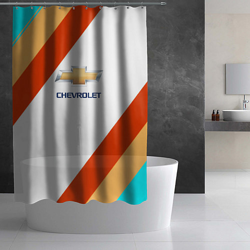 Шторка для ванной Chevrolet line / 3D-принт – фото 2