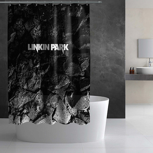 Шторка для ванной Linkin Park black graphite / 3D-принт – фото 2