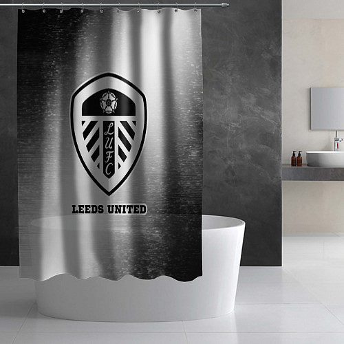 Шторка для ванной Leeds United sport на светлом фоне / 3D-принт – фото 2