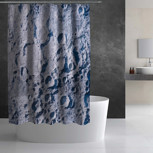 Шторка для ванной Кратеры на Луне - star dust / 3D-принт – фото 2