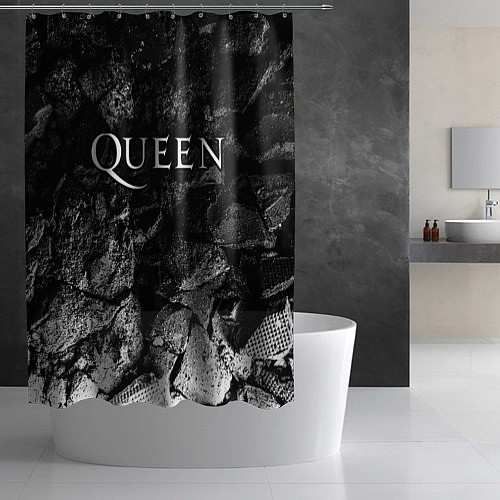 Шторка для ванной Queen black graphite / 3D-принт – фото 2