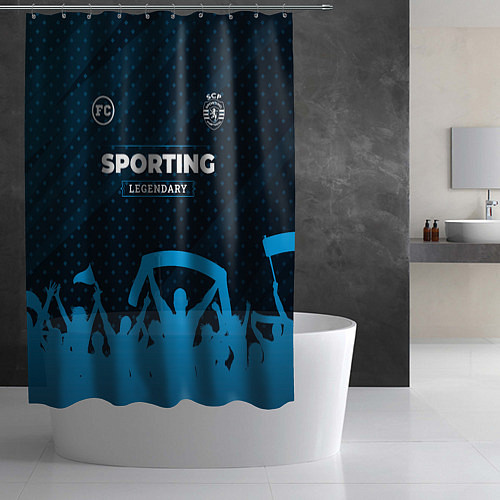 Шторка для ванной Sporting legendary форма фанатов / 3D-принт – фото 2