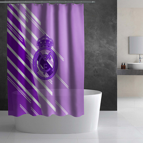 Шторка для ванной Real Madrid текстура фк / 3D-принт – фото 2