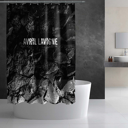 Шторка для ванной Avril Lavigne black graphite / 3D-принт – фото 2