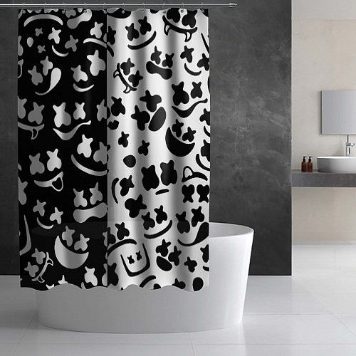 Шторка для ванной Marshmello music pattern / 3D-принт – фото 2