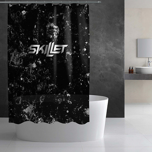 Шторка для ванной Skillet black ice / 3D-принт – фото 2