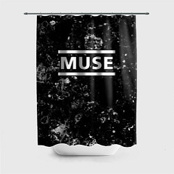 Шторка для душа Muse black ice, цвет: 3D-принт