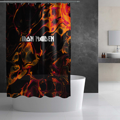 Шторка для ванной Iron Maiden red lava / 3D-принт – фото 2