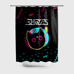 Шторка для душа Eagles - rock star cat, цвет: 3D-принт
