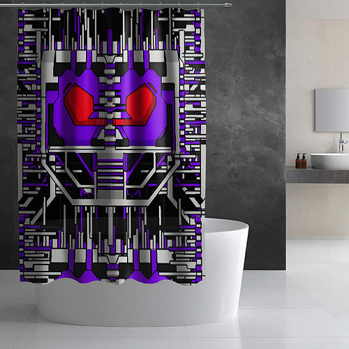 Шторка для ванной Броня шоквейва трансформеры / 3D-принт – фото 2
